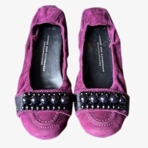 Kennel & Schmenger Purple Suede Ballerina Shoes Flats